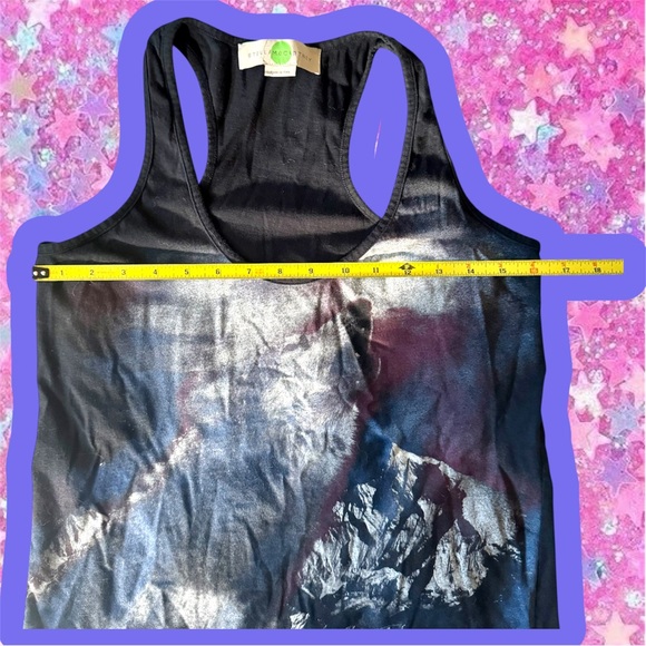 Stella McCartney Wolf Tank Top Sz 2 80s Chloe tee 90s Y2K 2000s vegan designer - Picture 12 of 15